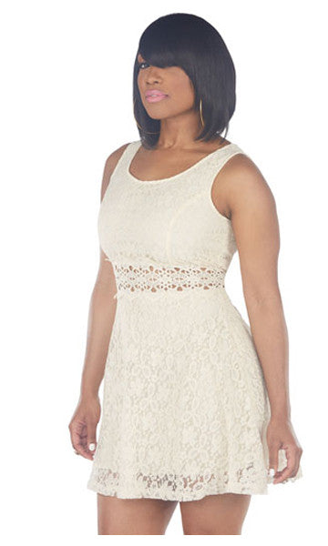 Cream Crochet Dress